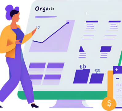 Illustration of a SaaS business dashboard showing metrics related to Customer Lifetime Value (CLTV), including graphs, charts, and customer data analytics.