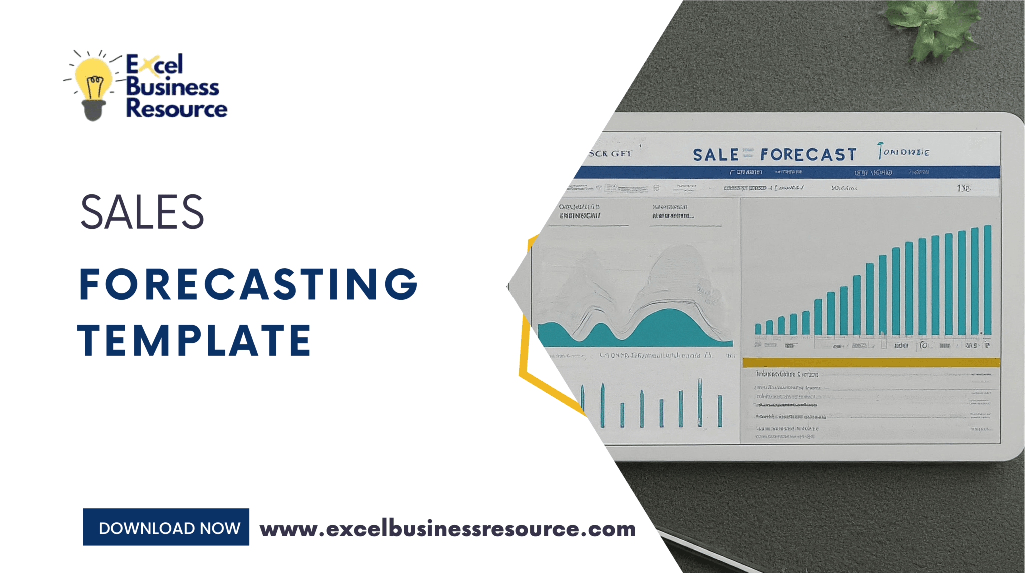 Spreadsheet displaying a detailed sales forecasting template with tables for monthly revenue, product categories, and projected growth rates.