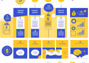 A flowchart and financial worksheet illustrating the step-by-step process of conducting a DCF valuation, including forecasting cash flows, determining discount rates, and calculating terminal value.