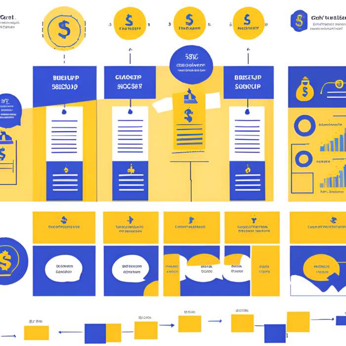 A flowchart and financial worksheet illustrating the step-by-step process of conducting a DCF valuation, including forecasting cash flows, determining discount rates, and calculating terminal value.