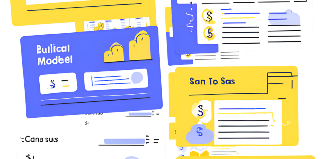 A laptop screen displaying charts and financial data, symbolizing the process of building a SaaS financial model template.