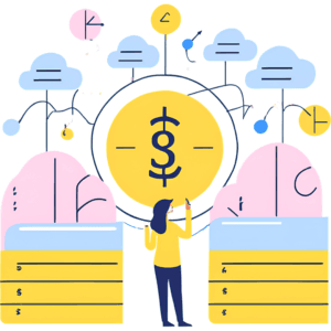 A visual representation of the Rule of 40 in SaaS, showcasing the balance between growth rate and profitability to measure business health.