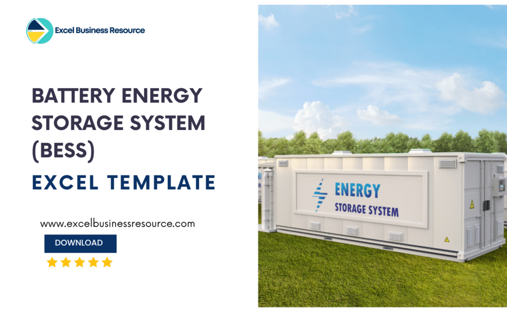 A feature image for a startup financial model for Battery Energy Storage Systems (BESS)