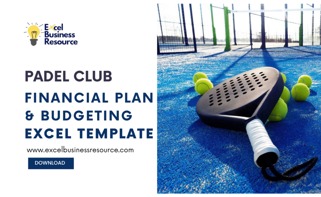 Padel club financial planning template