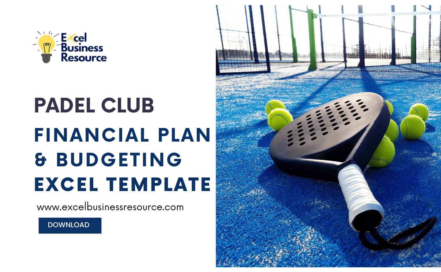 Padel club financial planning template