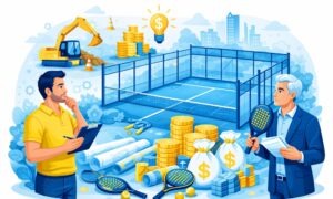 Padel court startup cost planning illustrationv